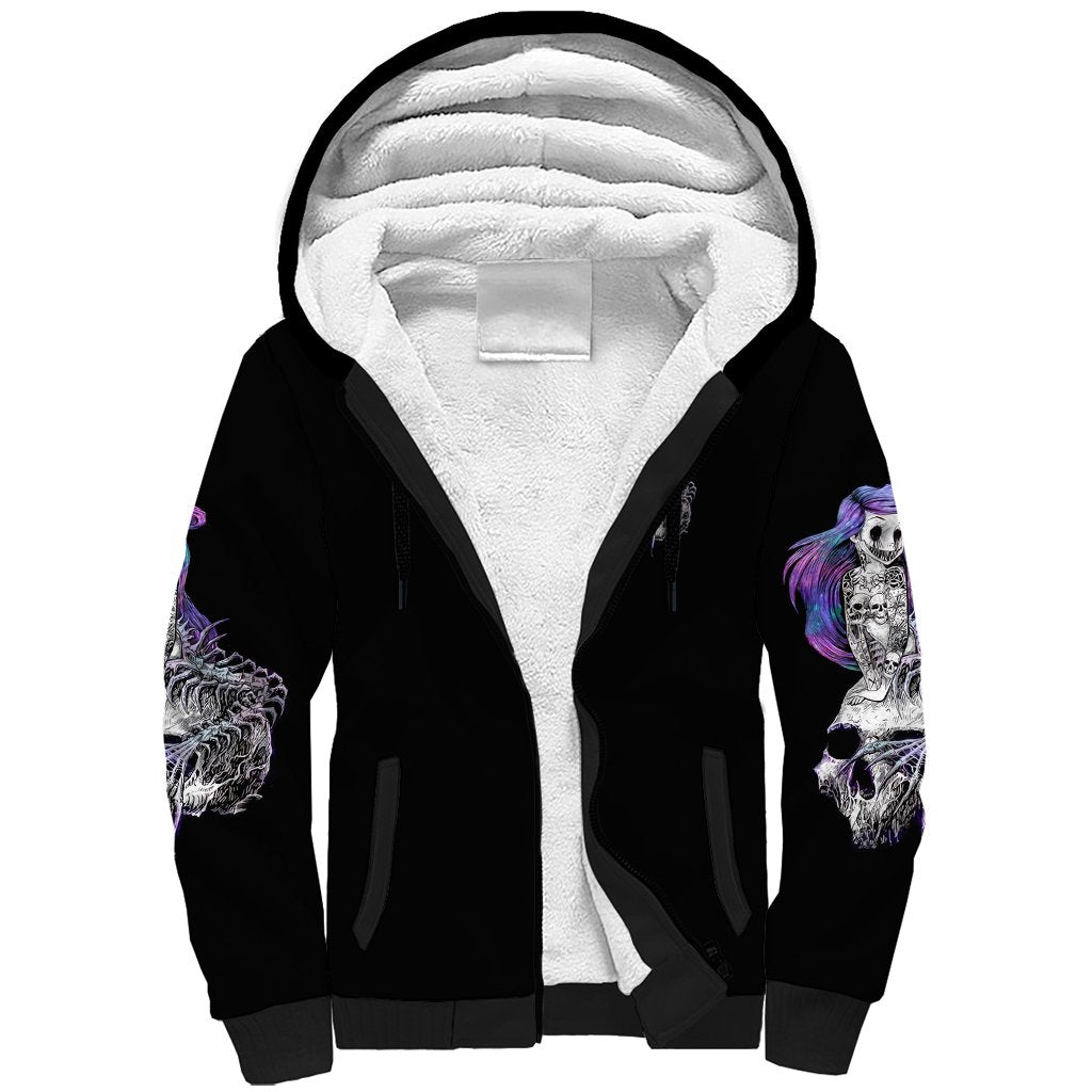 Mermaid Skull Sherpa Hoodie The Little Mermaid - Wonder Print Shop