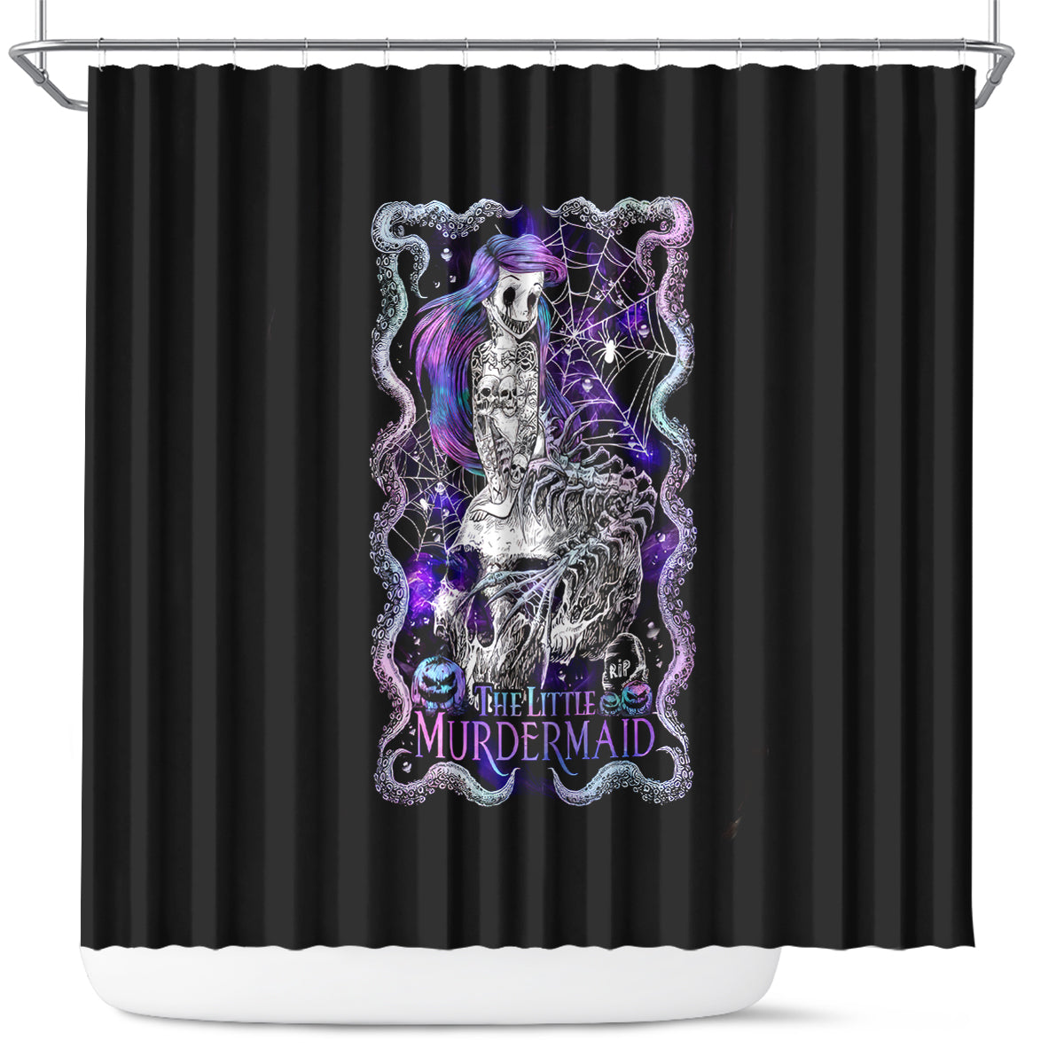 mermaid-skull-shower-curtain-the-little-mermaid