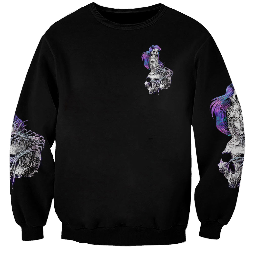 Mermaid Skull Sweatshirt The Little Mermaid - Wonder Print Shop