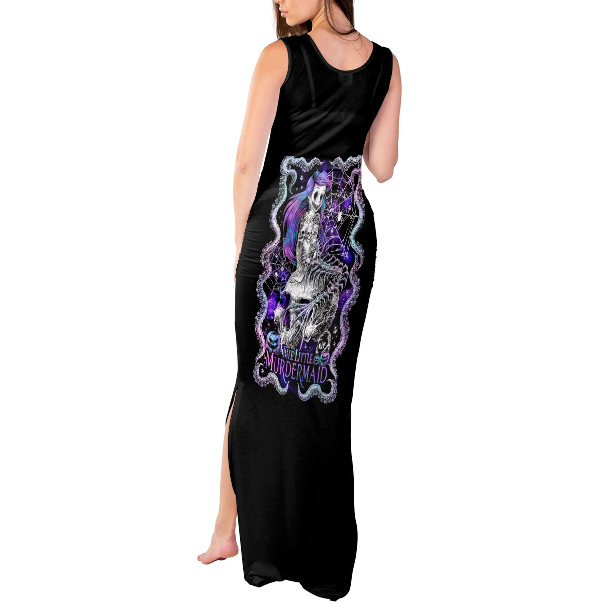 Mermaid Skull Tank Maxi Dress The Little Mermaid - Wonder Print Shop