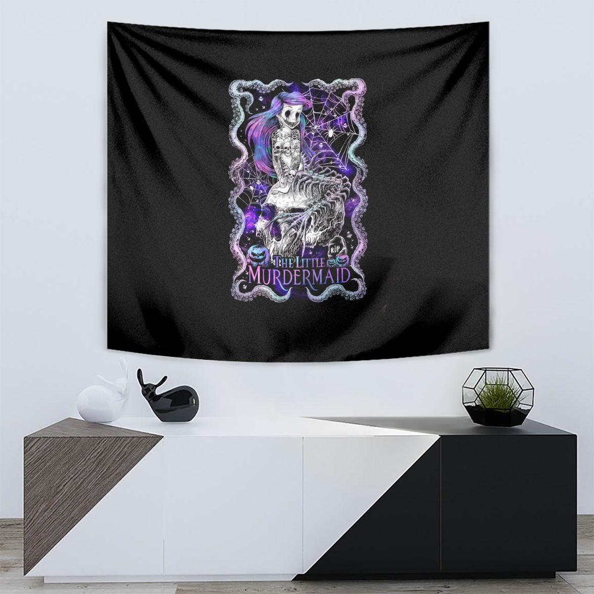 Mermaid Skull Tapestry The Little Mermaid - Wonder Print Shop