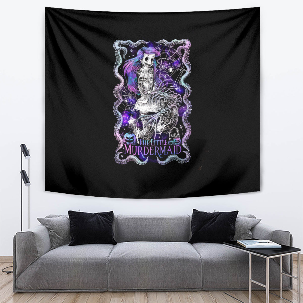 Mermaid Skull Tapestry The Little Mermaid - Wonder Print Shop