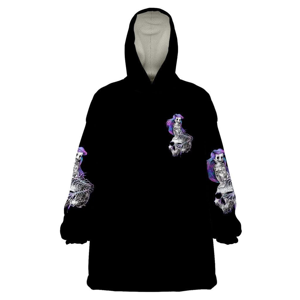 Mermaid Skull Wearable Blanket Hoodie The Little Mermaid - Wonder Print Shop