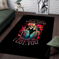 Couple Skull Area Rug I Don't Care If The Whole World Is Against Us - Wonder Print Shop
