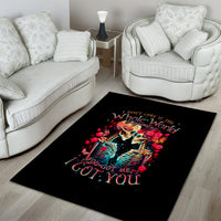 Couple Skull Area Rug I Don't Care If The Whole World Is Against Us - Wonder Print Shop