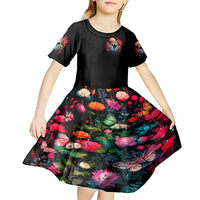 Couple Skull Kid Short Sleeve Dress I Don't Care If The Whole World Is Against Us - Wonder Print Shop