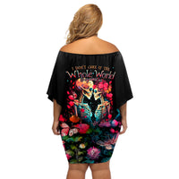Couple Skull Off Shoulder Short Dress I Don't Care If The Whole World Is Against Us - Wonder Print Shop