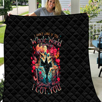 Couple Skull Quilt I Don't Care If The Whole World Is Against Us - Wonder Print Shop