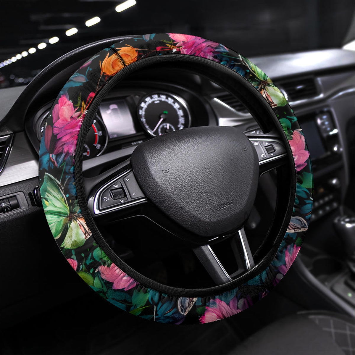 Couple Skull Steering Wheel Cover I Don't Care If The Whole World Is Against Us - Wonder Print Shop