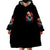 Couple Skull Wearable Blanket Hoodie I Don't Care If The Whole World Is Against Us - Wonder Print Shop