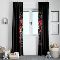 Couple Skull Window Curtain I Don't Care If The Whole World Is Against Us - Wonder Print Shop