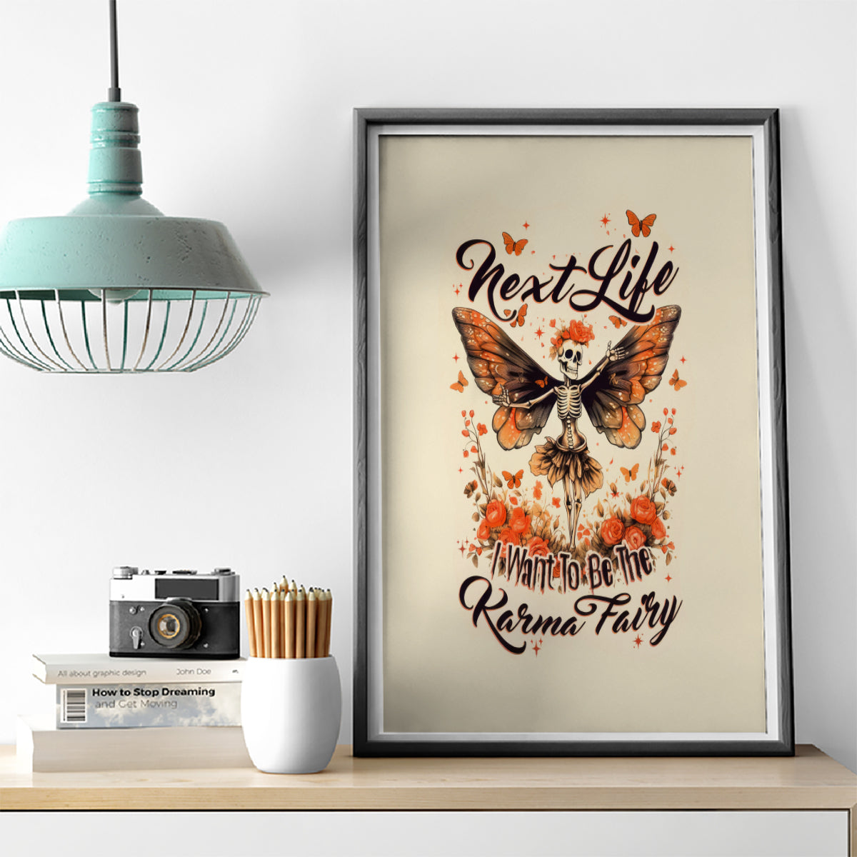 Fairy Skull Canvas Wall Art Next Life I Want To Be The Karma Fairy - Wonder Print Shop