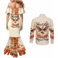 Fairy Skull Couples Matching Mermaid Dress and Long Sleeve Button Shirt Next Life I Want To Be The Karma Fairy DT01