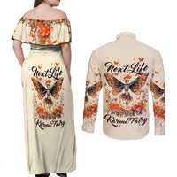 Fairy Skull Couples Matching Off Shoulder Maxi Dress and Long Sleeve Button Shirt Next Life I Want To Be The Karma Fairy - Wonder Print Shop