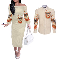 Fairy Skull Couples Matching Off The Shoulder Long Sleeve Dress and Long Sleeve Button Shirt Next Life I Want To Be The Karma Fairy DT01
