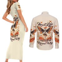 Fairy Skull Couples Matching Short Sleeve Bodycon Dress and Long Sleeve Button Shirt Next Life I Want To Be The Karma Fairy - Wonder Print Shop