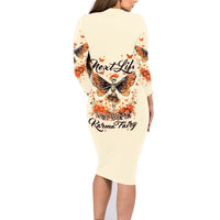 Fairy Skull Family Matching Long Sleeve Bodycon Dress and Hawaiian Shirt Next Life I Want To Be The Karma Fairy - Wonder Print Shop