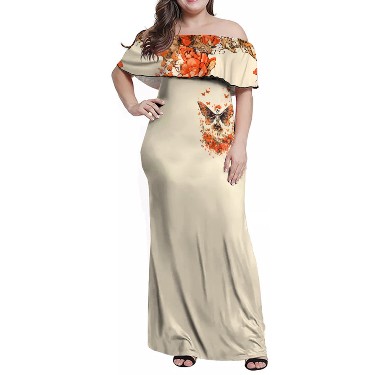 Fairy Skull Family Matching Off Shoulder Maxi Dress and Hawaiian Shirt Next Life I Want To Be The Karma Fairy - Wonder Print Shop