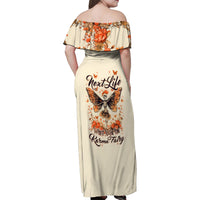 Fairy Skull Family Matching Off Shoulder Maxi Dress and Hawaiian Shirt Next Life I Want To Be The Karma Fairy - Wonder Print Shop