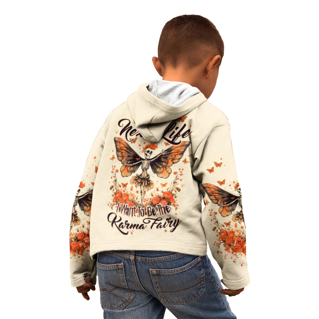 Fairy Skull Kid Hoodie Next Life I Want To Be The Karma Fairy - Wonder Print Shop