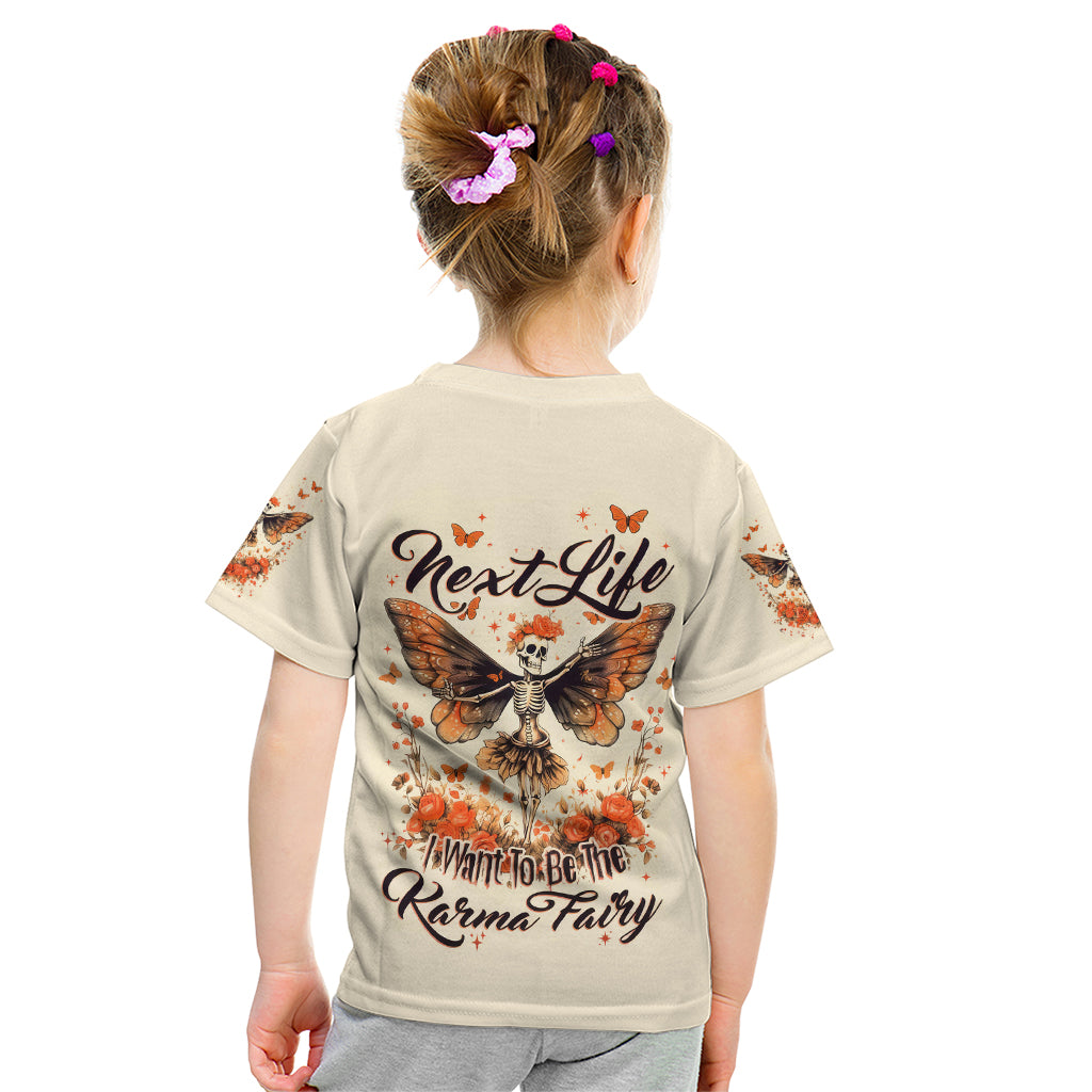 Fairy Skull Kid T Shirt Next Life I Want To Be The Karma Fairy - Wonder Print Shop
