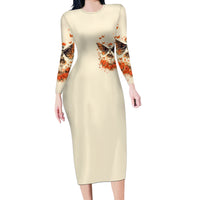 Fairy Skull Long Sleeve Bodycon Dress Next Life I Want To Be The Karma Fairy - Wonder Print Shop