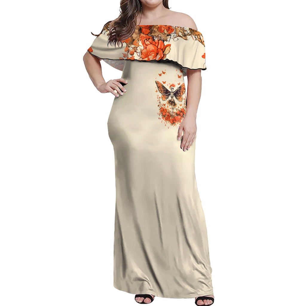 Fairy Skull Off Shoulder Maxi Dress Next Life I Want To Be The Karma Fairy - Wonder Print Shop