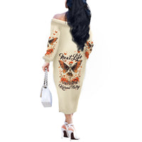 Fairy Skull Off The Shoulder Long Sleeve Dress Next Life I Want To Be The Karma Fairy - Wonder Print Shop