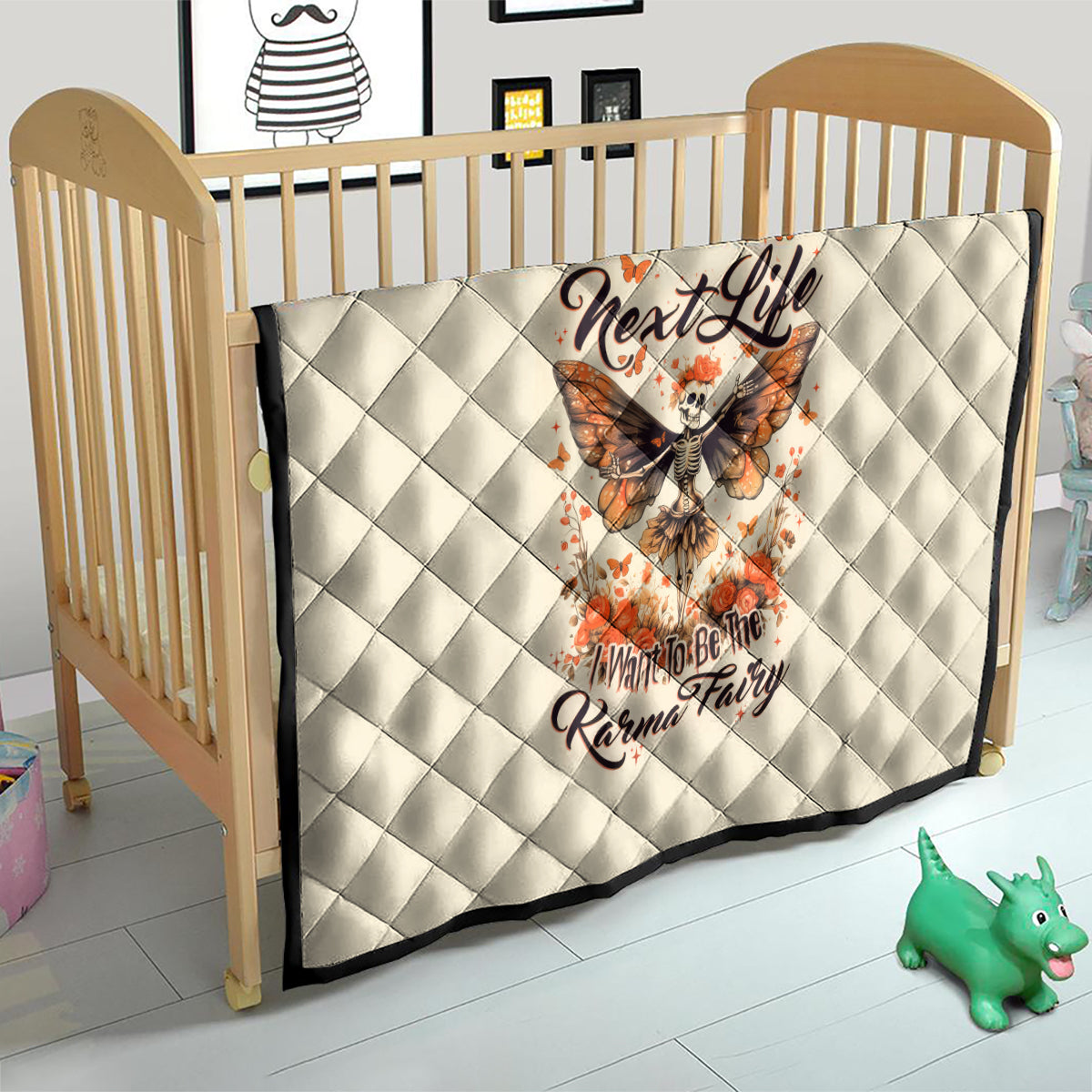 Fairy Skull Quilt Next Life I Want To Be The Karma Fairy - Wonder Print Shop