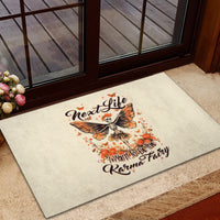Fairy Skull Rubber Doormat Next Life I Want To Be The Karma Fairy - Wonder Print Shop