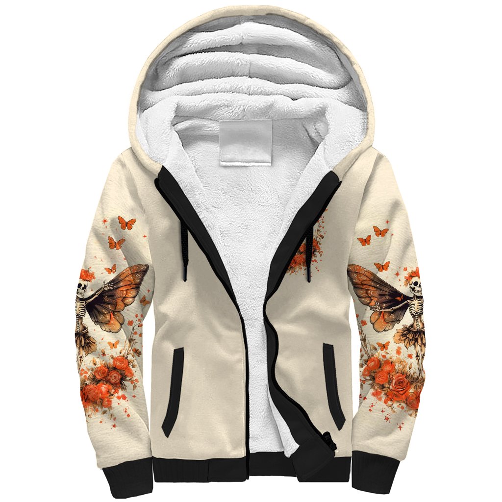 Fairy Skull Sherpa Hoodie Next Life I Want To Be The Karma Fairy - Wonder Print Shop