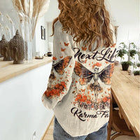 Fairy Skull Women Casual Shirt Next Life I Want To Be The Karma Fairy - Wonder Print Shop