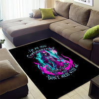 Flame Witch Skull Area Rug I'm An Odd Combination Of Sweet And Don't Mess With Me - Wonder Print Shop
