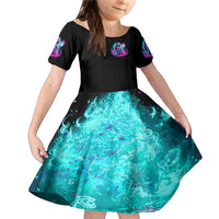 Flame Witch Skull Family Matching Mermaid Dress and Hawaiian Shirt I'm An Odd Combination Of Sweet And Don't Mess With Me - Wonder Print Shop