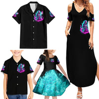 Flame Witch Skull Family Matching Summer Maxi Dress and Hawaiian Shirt I'm An Odd Combination Of Sweet And Don't Mess With Me - Wonder Print Shop