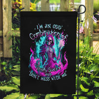 Flame Witch Skull Garden Flag I'm An Odd Combination Of Sweet And Don't Mess With Me - Wonder Print Shop