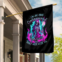 Flame Witch Skull Garden Flag I'm An Odd Combination Of Sweet And Don't Mess With Me - Wonder Print Shop