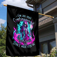 Flame Witch Skull Garden Flag I'm An Odd Combination Of Sweet And Don't Mess With Me - Wonder Print Shop