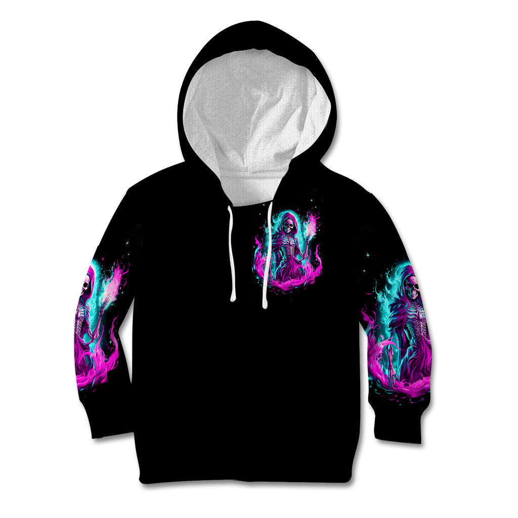 Flame Witch Skull Kid Hoodie I'm An Odd Combination Of Sweet And Don't Mess With Me - Wonder Print Shop