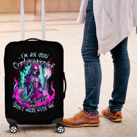 Flame Witch Skull Luggage Cover I'm An Odd Combination Of Sweet And Don't Mess With Me - Wonder Print Shop