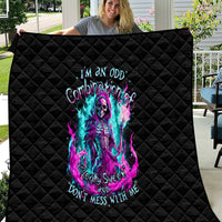 Flame Witch Skull Quilt I'm An Odd Combination Of Sweet And Don't Mess With Me - Wonder Print Shop