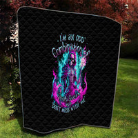 Flame Witch Skull Quilt I'm An Odd Combination Of Sweet And Don't Mess With Me - Wonder Print Shop