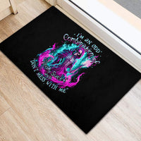 Flame Witch Skull Rubber Doormat I'm An Odd Combination Of Sweet And Don't Mess With Me - Wonder Print Shop