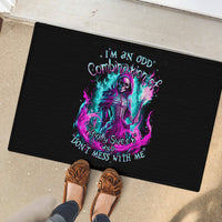 Flame Witch Skull Rubber Doormat I'm An Odd Combination Of Sweet And Don't Mess With Me - Wonder Print Shop