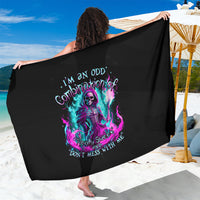 Flame Witch Skull Sarong I'm An Odd Combination Of Sweet And Don't Mess With Me - Wonder Print Shop