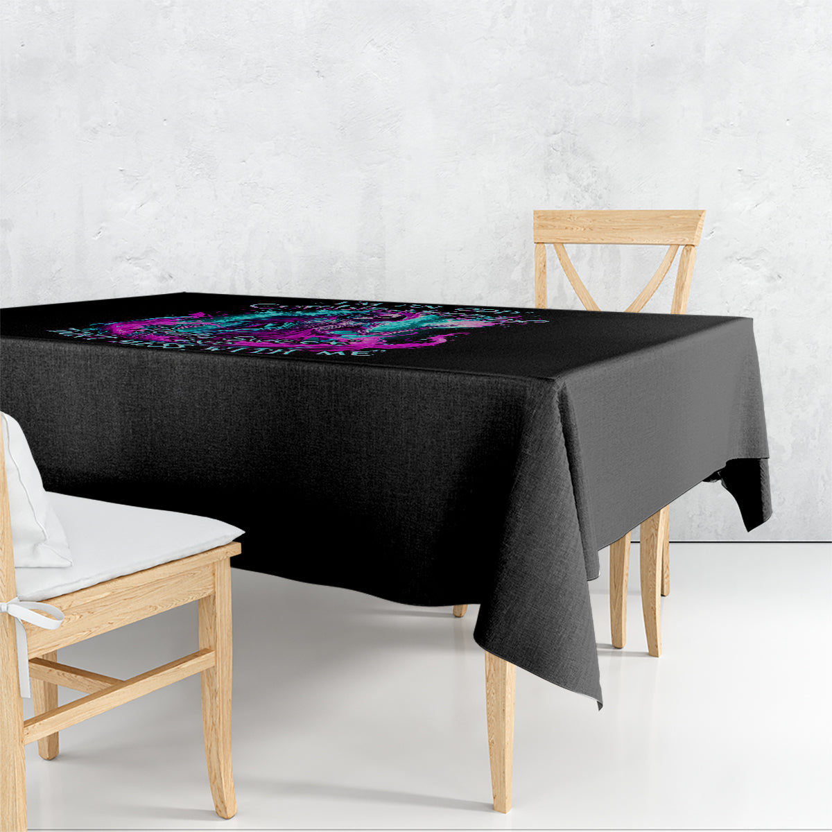 Flame Witch Skull Tablecloth I'm An Odd Combination Of Sweet And Don't Mess With Me - Wonder Print Shop