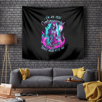 Flame Witch Skull Tapestry I'm An Odd Combination Of Sweet And Don't Mess With Me - Wonder Print Shop