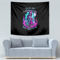 Flame Witch Skull Tapestry I'm An Odd Combination Of Sweet And Don't Mess With Me - Wonder Print Shop