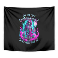 Flame Witch Skull Tapestry I'm An Odd Combination Of Sweet And Don't Mess With Me - Wonder Print Shop