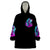 Flame Witch Skull Wearable Blanket Hoodie I'm An Odd Combination Of Sweet And Don't Mess With Me - Wonder Print Shop